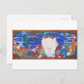 Vogels, dieren en bloeiende Planten (rechts)Jakuch Briefkaart (Voorkant / Achterkant)