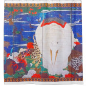 Vogels, dieren en bloeiende Planten (rechts)Jakuch Douchegordijn (Voorkant)