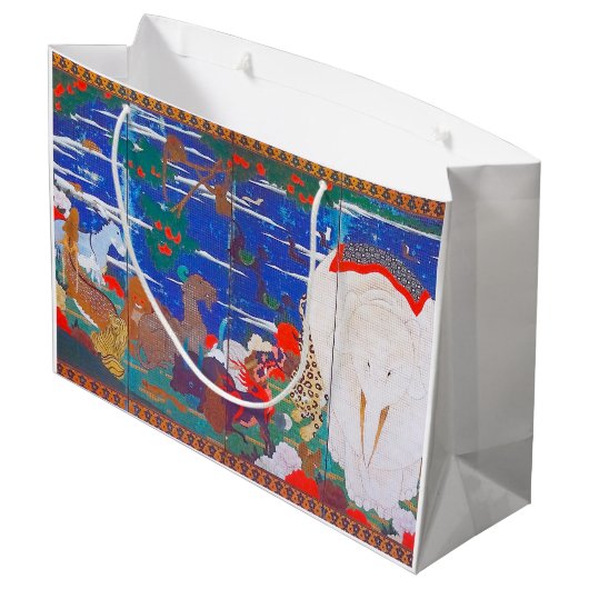 Vogels, dieren en bloeiende Planten (rechts)Jakuch Groot Cadeauzakje (Achterkant Gekanteld)