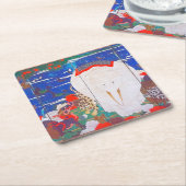 Vogels, dieren en bloeiende Planten (rechts)Jakuch Kartonnen Onderzetters (Schuin)