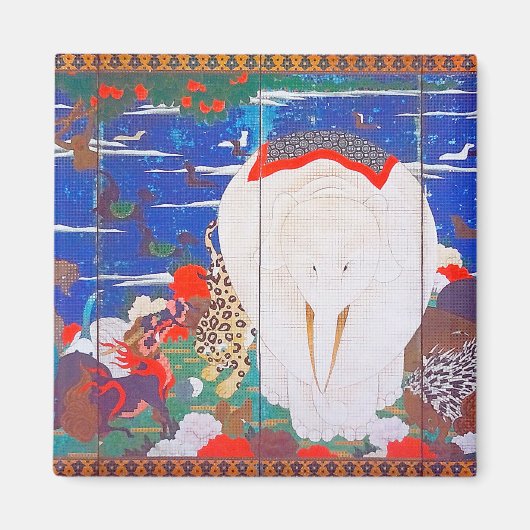 Vogels, dieren en bloeiende Planten (rechts)Jakuch Magneet (Voorkant)