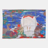 Vogels, dieren en bloeiende Planten (rechts)Jakuch Theedoek (Horizontaal)