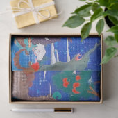 Vogels, dieren en bloeiende Planten (rechts)Jakuch Tissuepapier (Geschenk)