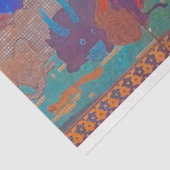 Vogels, dieren en bloeiende Planten (rechts)Jakuch Tissuepapier (Detail)