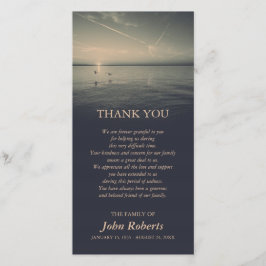 Vogels door Ocean Sunrise Memorial Service Dank je Bedankkaart