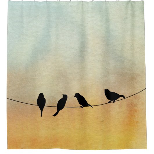 vogels douchegordijn (Voorkant)