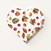 Vogels dragen de herfstgeest op vleugels notitieboek (Achterkant)