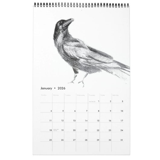 vogels: een kalender (Jan 2026)