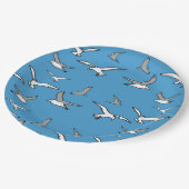 Vogels - een kudde zeegarenden papieren bordje (Gekanteld)