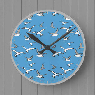 Vogels - een kudde zeegarenden ronde klok