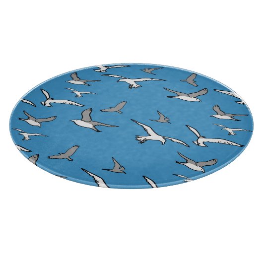 Vogels - een kudde zeegarenden snijplank (Hoek)