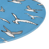 Vogels - een kudde zeegarenden snijplank (Hoek)