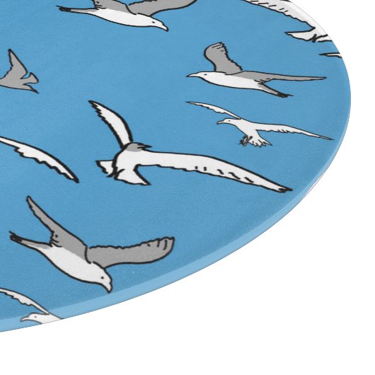 Vogels - een kudde zeegarenden snijplank (Hoek)