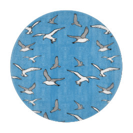 Vogels - een kudde zeegarenden snijplank