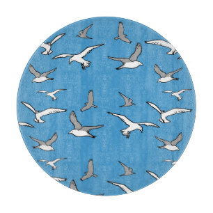Vogels - een kudde zeegarenden snijplank