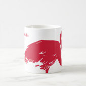  vogels, een roze flamingo met één been omhoog koffiemok (Center)