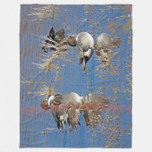 Vogels eenden Dieren Pond Fleece Blanket Deken (Voorkant)