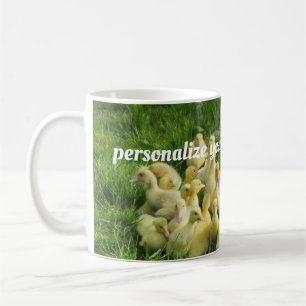 vogels, eenden, eenden, geel, natuur, schattig, ba koffiemok