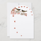  vogels Ember Glow Coral Wedding Invitations Kaart