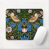 Vogels en aardbeien William Morris Fine Art Muismat (Met muis)
