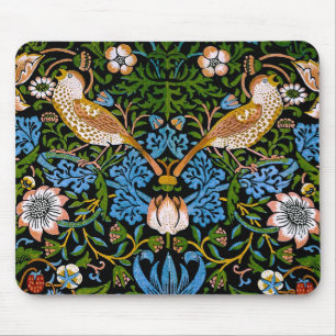 Vogels en aardbeien William Morris Fine Art Muismat