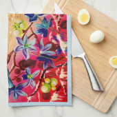 vogels en bessen afdrukken theedoek (Quarter Fold)