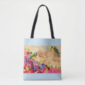vogels en bessen afdrukken tote bag (Voorkant)