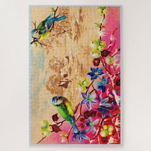 vogels en bessen legpuzzel (Verticaal)