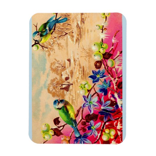 vogels en bessen magneet (Verticaal)