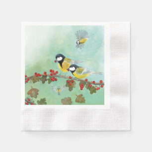 Vogels en bessen servet