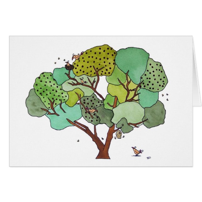 Vogels en bijen, blanco (Voorkant Horizontaal)