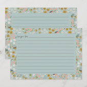 Vogels en bijen Bloemen Vrijgezellenfeest Recept K Bedankkaart (Voorkant / Achterkant)