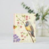 Vogels en bijen briefkaart (Staand voorkant)