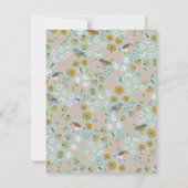 Vogels en bijen bruids douche uitnodiging Insert (Achterkant)