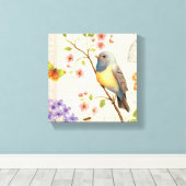 Vogels en bijen canvas afdruk (Insitu (Houten vloer))