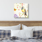 Vogels en bijen canvas afdruk (Insitu (Slaapkamer))