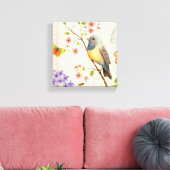 Vogels en bijen canvas afdruk (Insitu (Woonkamer))