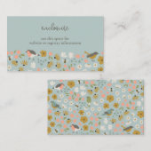 Vogels en bijen Floral Vrijgezellenfeest Insert Informatiekaartje (Voorkant / Achterkant)