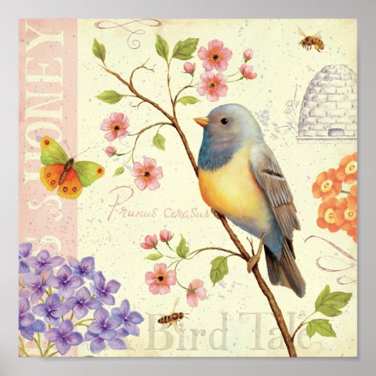 Vogels en bijen poster (Voorkant)