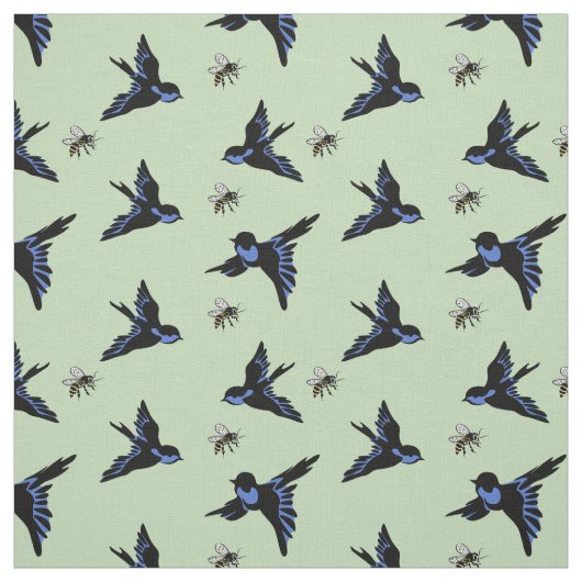 Vogels en bijen stof (Swatch)