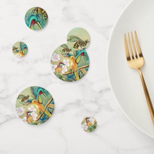 Vogels en bijen tafel confetti (Groep)