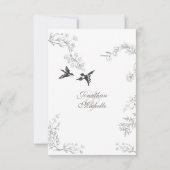 Vogels en bijkantoren  Floral Garden Wedding Save The Date (Achterkant)