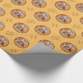 Vogels en Birdfeeder Autumn Gold Cadeaupapier (Hoek)