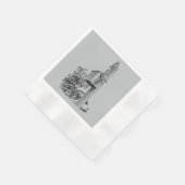  vogels en Birdhouse Silver Servetten (Hoek)