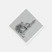 vogels en Birdhouse Silver Servetten (Hoek)