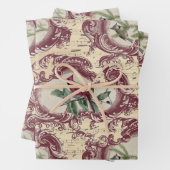 vogels en blaasmuziek inpakpapier vel (In situ)