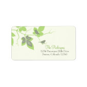 Vogels en bladeren Bruiloft Adresetiketten Etiket (Voorkant)
