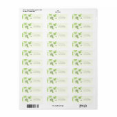 Vogels en bladeren Bruiloft Retouradres Labels (Full Sheet)