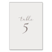 Vogels en bladeren, romantisch beige tafelnummer k (Voorkant)