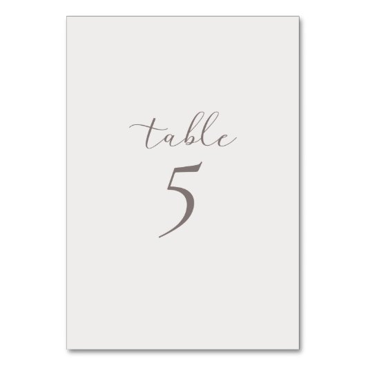 Vogels en bladeren, romantisch beige tafelnummer k (Voorkant)